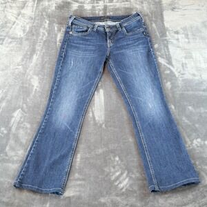 Silver Jeans Co Elyse Slim Boot Jeans W30 L28 Medium Wash Mid Rise Denim Pants